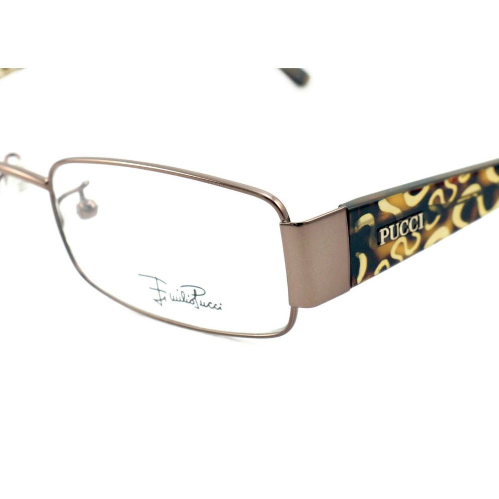 Emilio Pucci Rectangle Women Chesnut Metal Frame - Picture 4 of 5